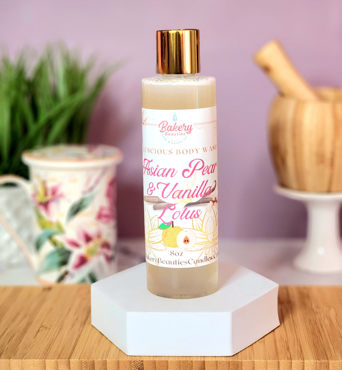 Asian Pear & Vanilla Lotus Body Wash Bakery Beauties Soap And Candle Co.