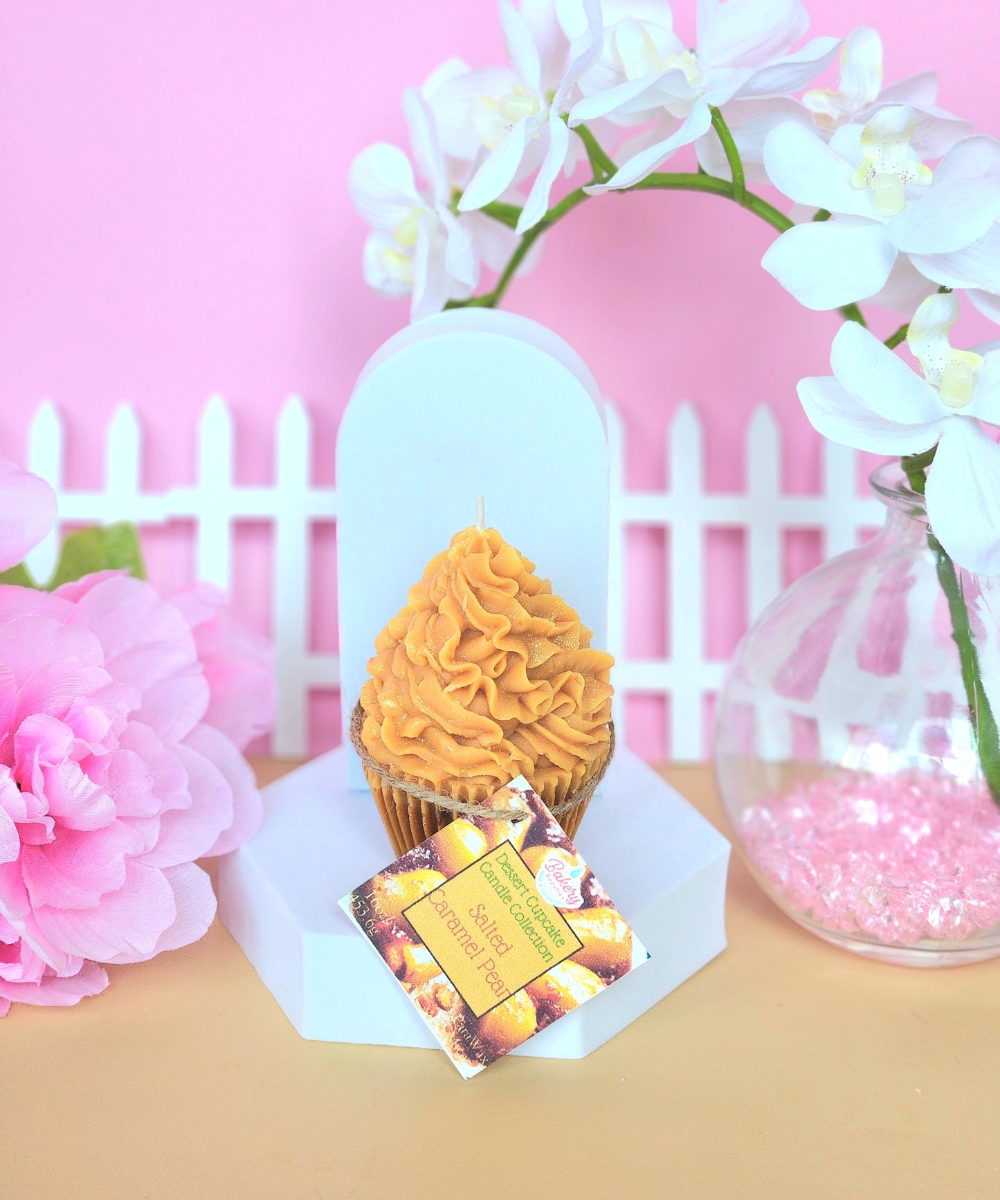Salted Caramel Pear Cupcake Candle