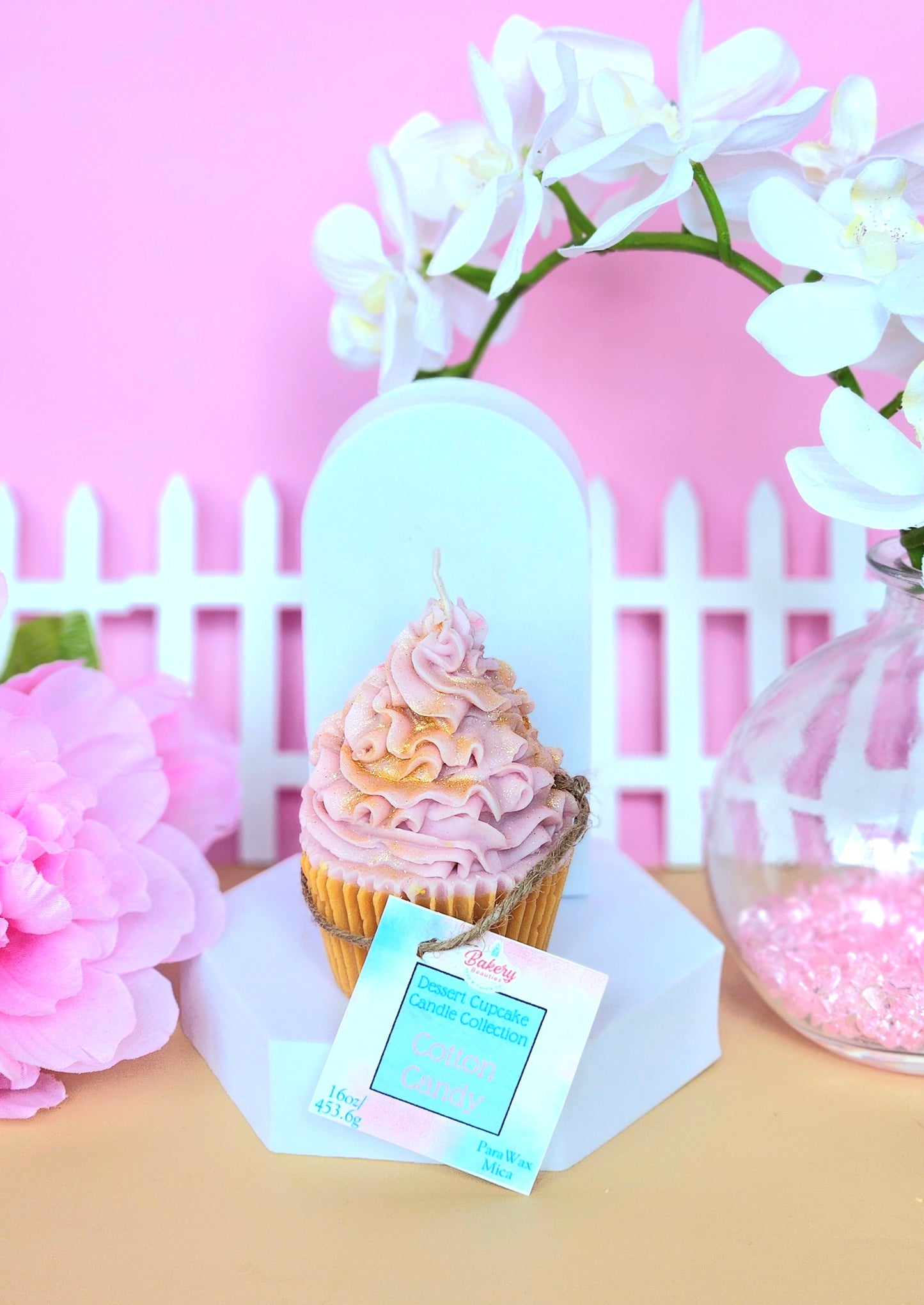 Cotton Candy Cupcake Candle