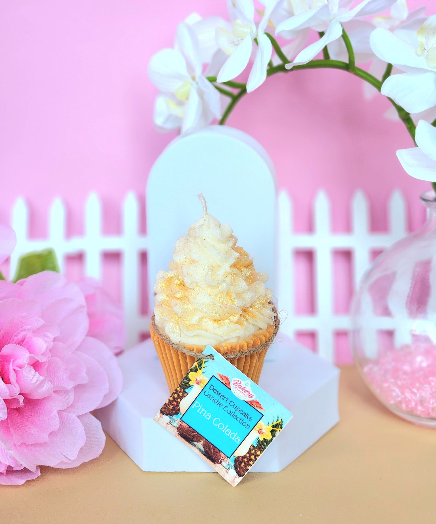 Pina Colada Cupcake Candle