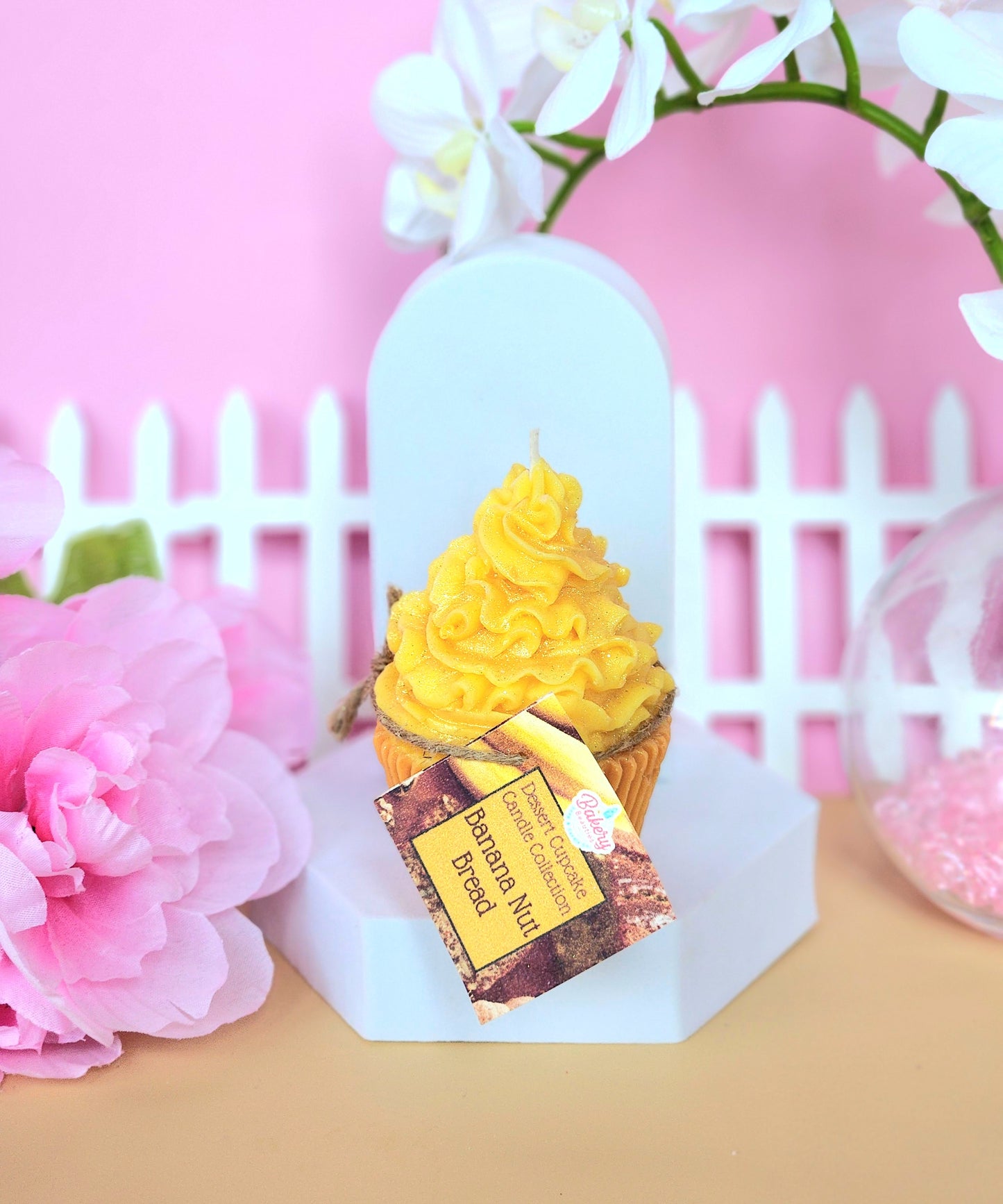 Banana Nut Bread Cupcake Candle