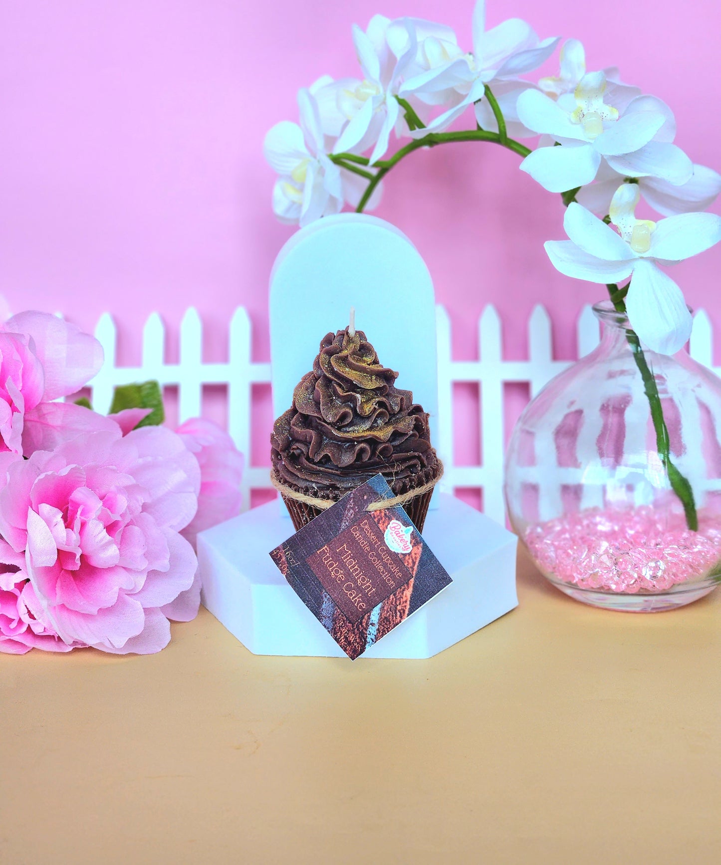 Midnight Fudge Cupcake Candle