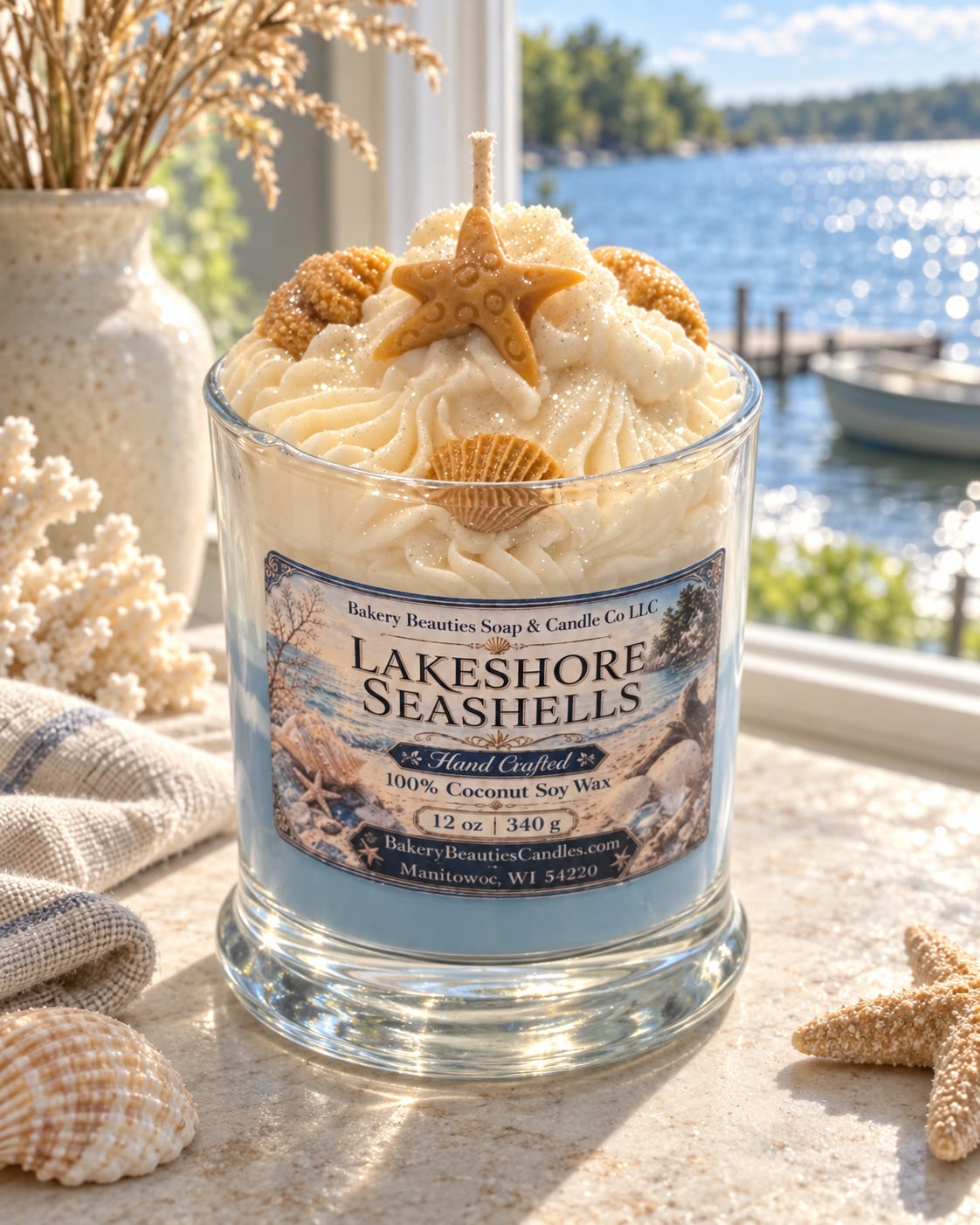 Lakeshore Seashells Candle