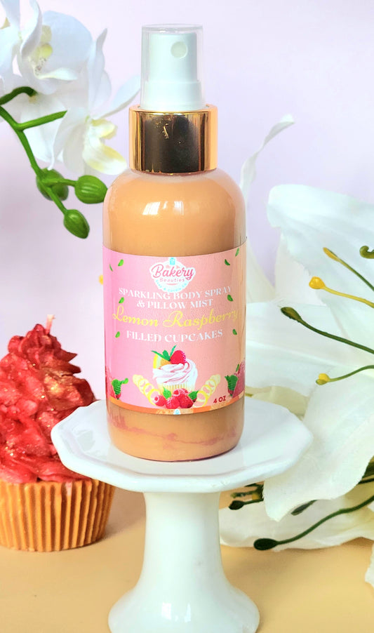 Lemon Raspberry Cupcakes Sparkling Body Spray