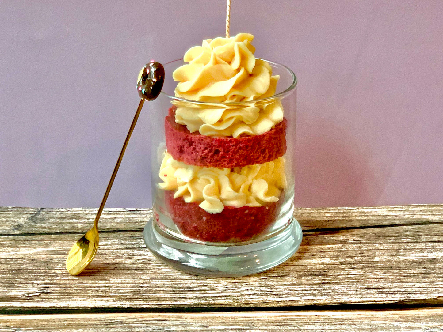 Red Velvet Cake Cup Candle